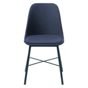 TopDesign Blaue Esstisch Stühle 48 cm breit Gestell aus Metall (2er Set)