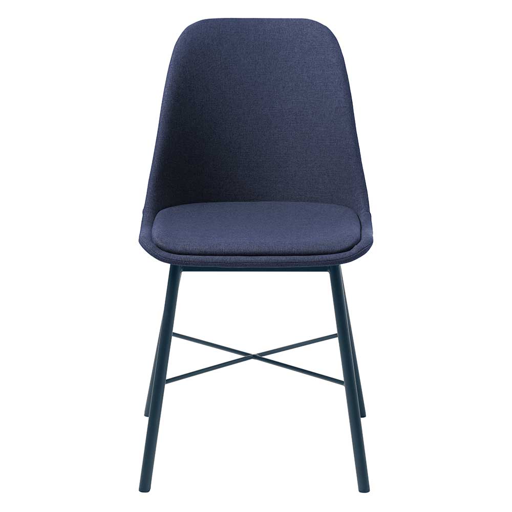 TopDesign Blaue Esstisch Stühle 48 cm breit Gestell aus Metall (2er Set)