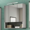 Möbel4Life Badspiegelschrank in Anthrazit und Weiss Variante mit LED Beleuchtung
