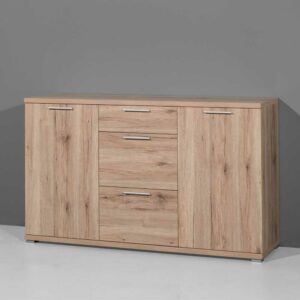 Möbel Exclusive Sideboard mit Metallgriffen Touchwood Dekor