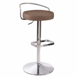PerfectFurn Hochhocker mit Rückenlehne aus Metall 82 cm Sitzhöhe
