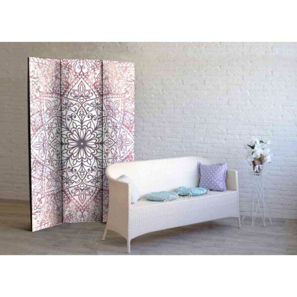 4Home Spanische Wand mit Mandala Muster Pink und Weiß