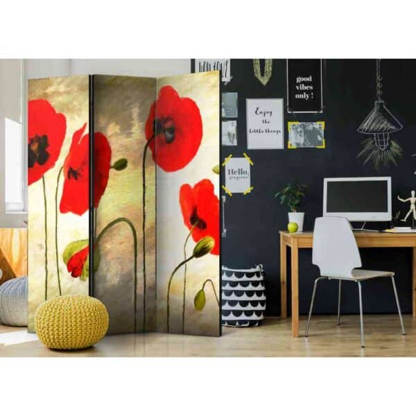 4Home Spanische Wand Mohnblumen 135 cm breit