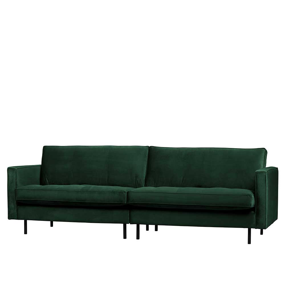 Basilicana Samt Sofa in Grün 275 cm breit
