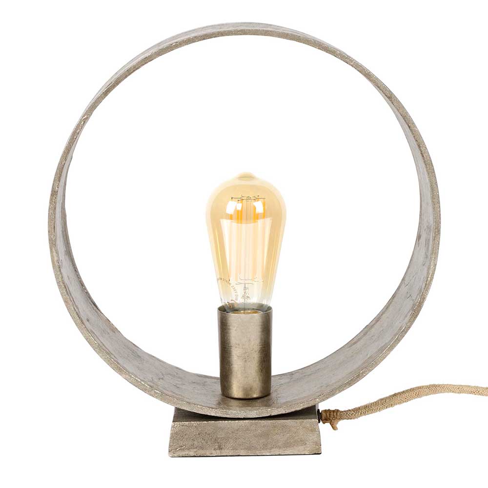 Rodario Tischlampe in Nickelfarben Metall