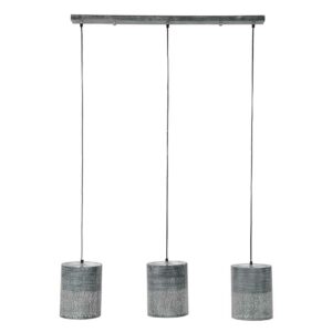 Rodario Metall Hängeleuchte in Altsilberfarben Industrie Design