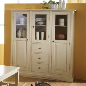 Dreaming Forest Landhaus Highboard in Creme Fichte Massivholz