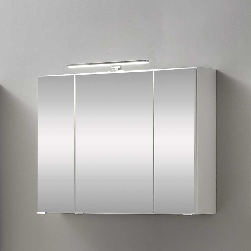 Star Möbel Badezimmerspiegelschrank in Weiß 80 cm breit