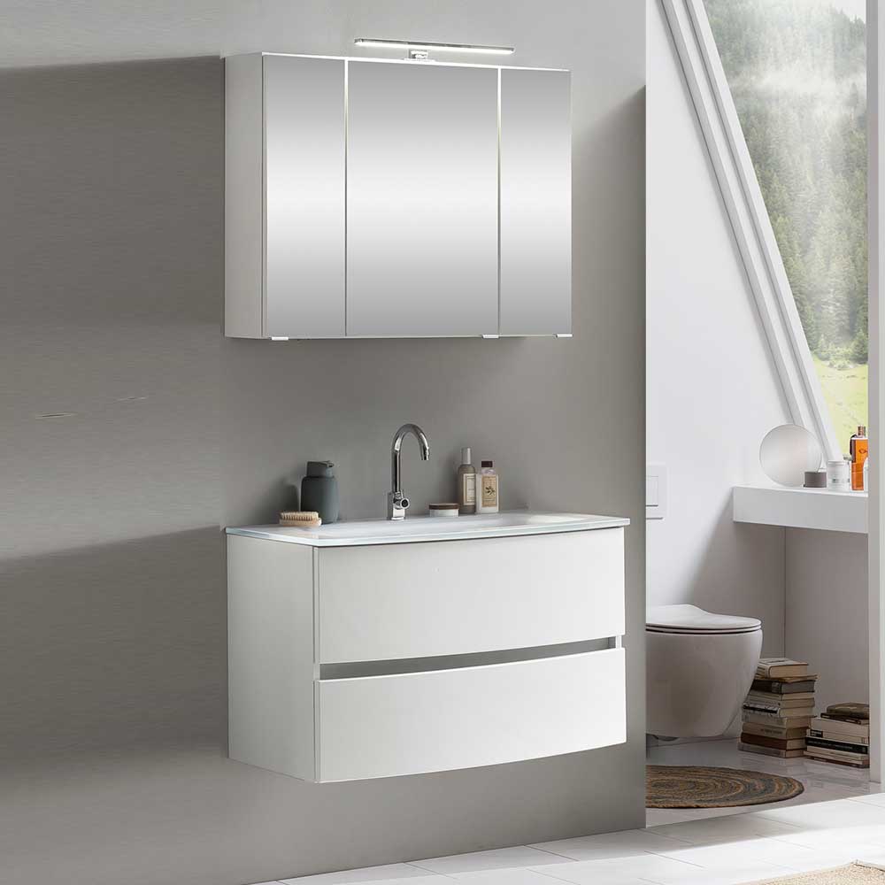 Star Möbel Waschraum Kombination in Weiß Made in Germany (zweiteilig)