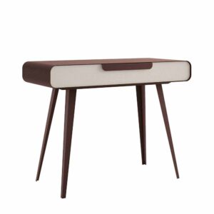 Violata Furniture Flur Konsolentisch in Braun Beige Kunstleder modern