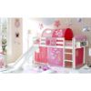 Massivio Kinder Rutschbett im Prinzessin Design Rosa Weiß