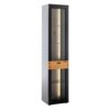 TopDesign Schmaler Wohnzimmervitrinenschrank in modernem Design 201 cm hoch