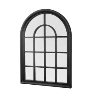 Furnitara Wandspiegel in Fenster Form mit Kunststoffrahmen Industry und Loft Stil