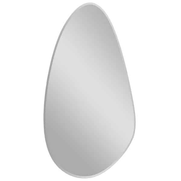 Furnitara Garderoben Spiegel in ovaler Form Facettenschliff Rand