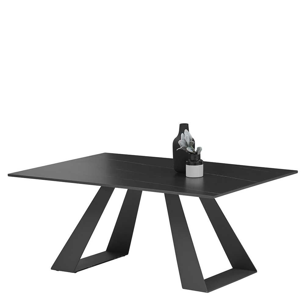 Möbel4Life Sofa Tisch modern mit Keramikplatte Metall Bügelgestell