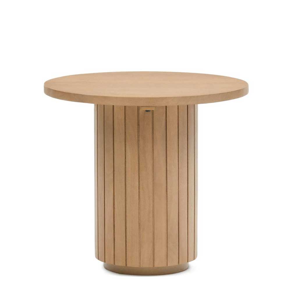 4Home Skandi Stil Wohnzimmertisch mit runder Tischplatte 60 cm Durchmesser