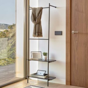 4Home Minimalismus Garderobe in Schwarz 162 cm hoch - 60 cm breit