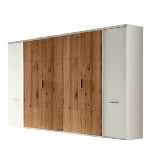 Nature Dream Sechs Türen Kleiderschrank in Asteiche Bianco und Weiß 297 cm breit