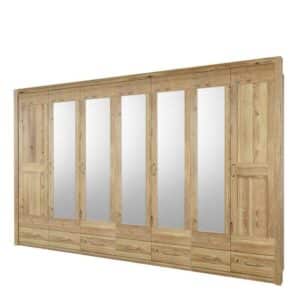 Nature Dream Kleiderschrank Wand 245 cm hoch sieben Drehtüren