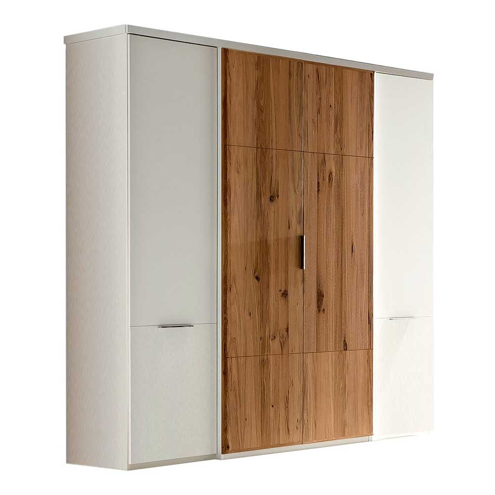 Nature Dream Drehtürenkleiderschrank in modernem Design Asteiche Bianco und Weiß