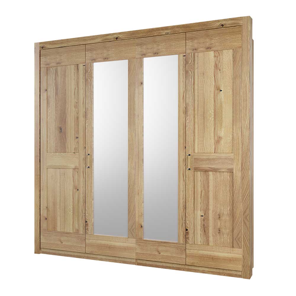 Nature Dream Asteiche teilmassiv Schlafzimmerschrank 221 cm hoch Landhausstil