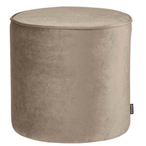 Basilicana Polsterhocker Retro Stil in Khaki Samtbezug