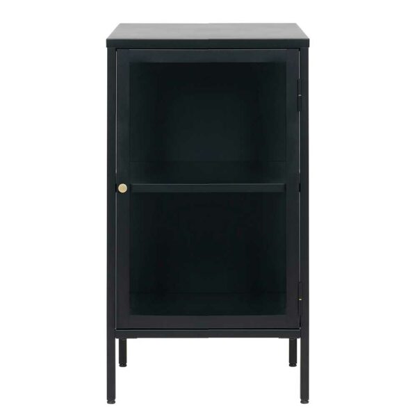 TopDesign 1türige Vitrine in Schwarz 45 cm breit