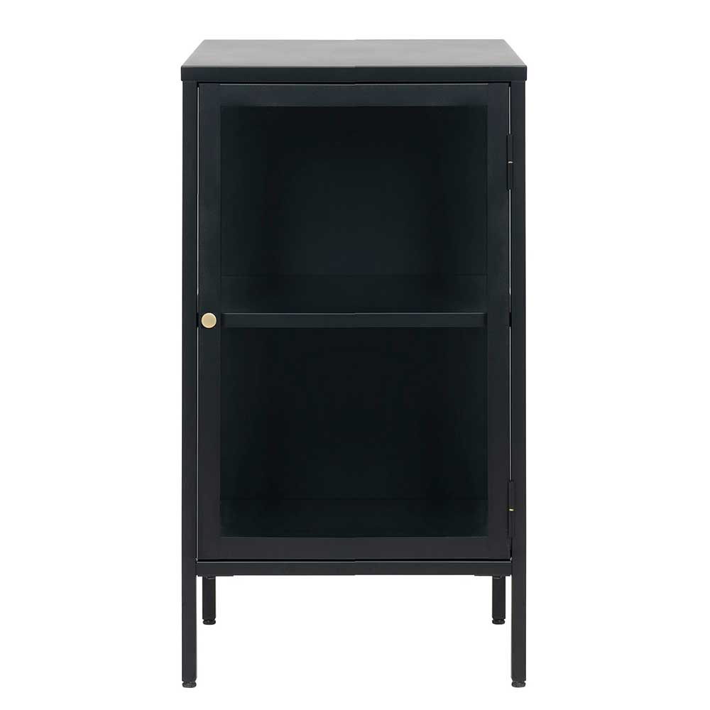 TopDesign 1türige Vitrine in Schwarz 45 cm breit