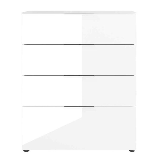 Möbel Exclusive Schubkastenkommode in Weiß Glas beschichtet Made in Germany
