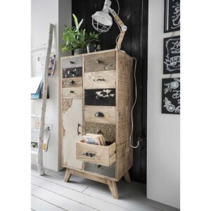 Life Meubles Massivholzkommode aus Mangobaum Recyclingholz Shabby Chic Stil