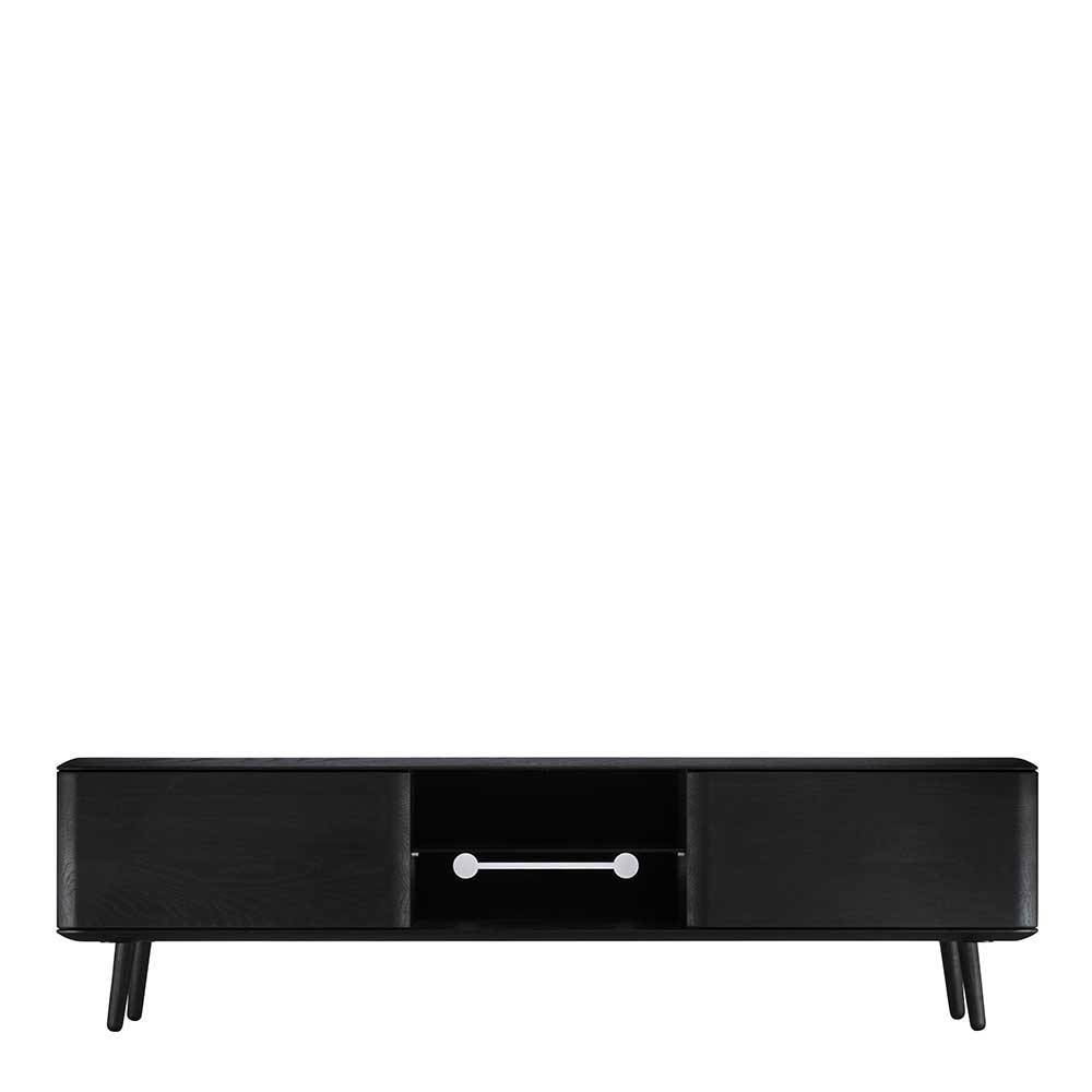 Natura Classico TV Lowboard aus Eiche Massivholz schwarz geölt 180 cm breit