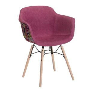 Möbel4Life Auffällige Stühle in Pink Blumen Motiven (2er Set)
