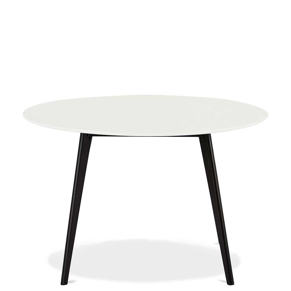 Möbel4Life Küchentisch in Schwarz Weiß rund