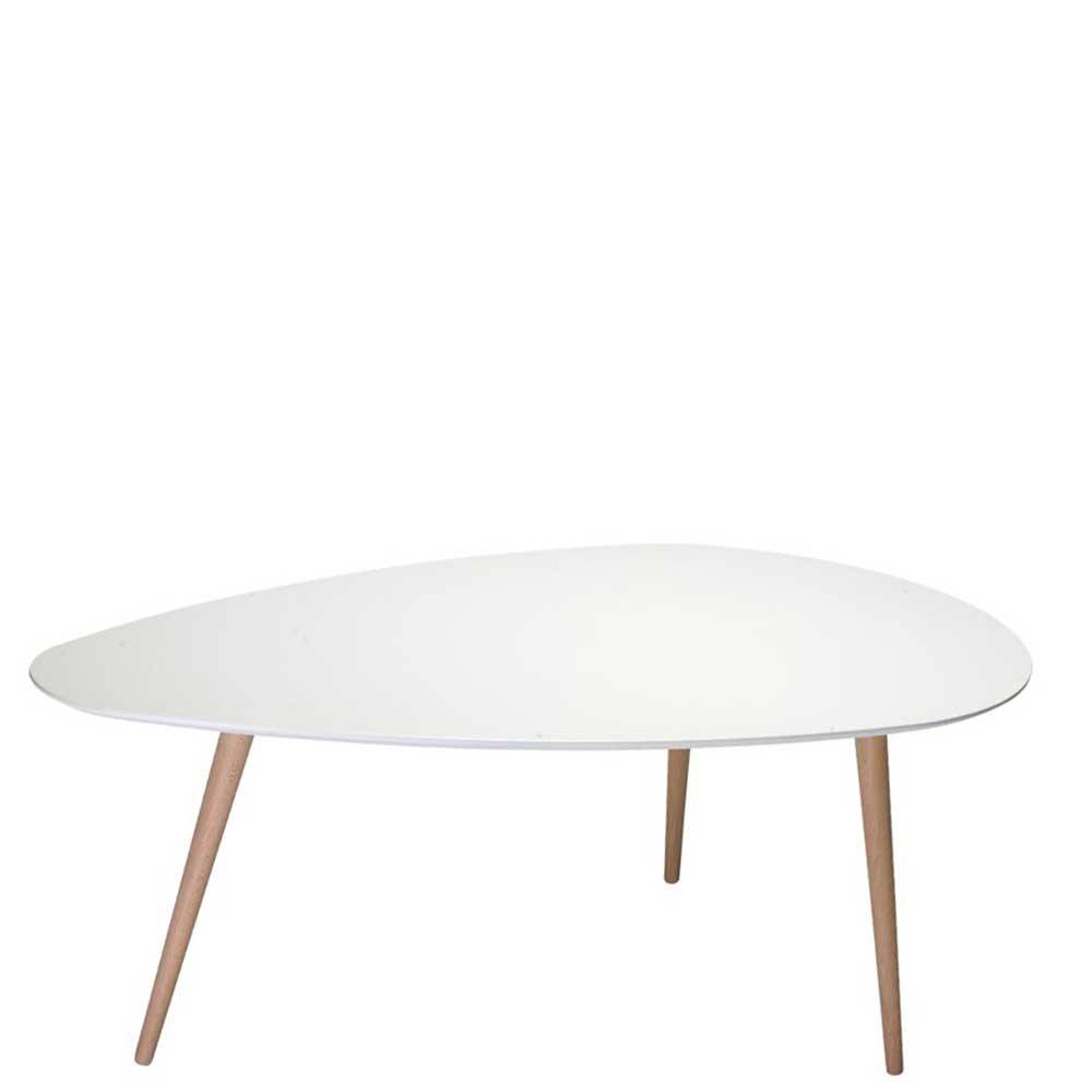 Möbel4Life Designercouchtisch in Weiß Retro Style