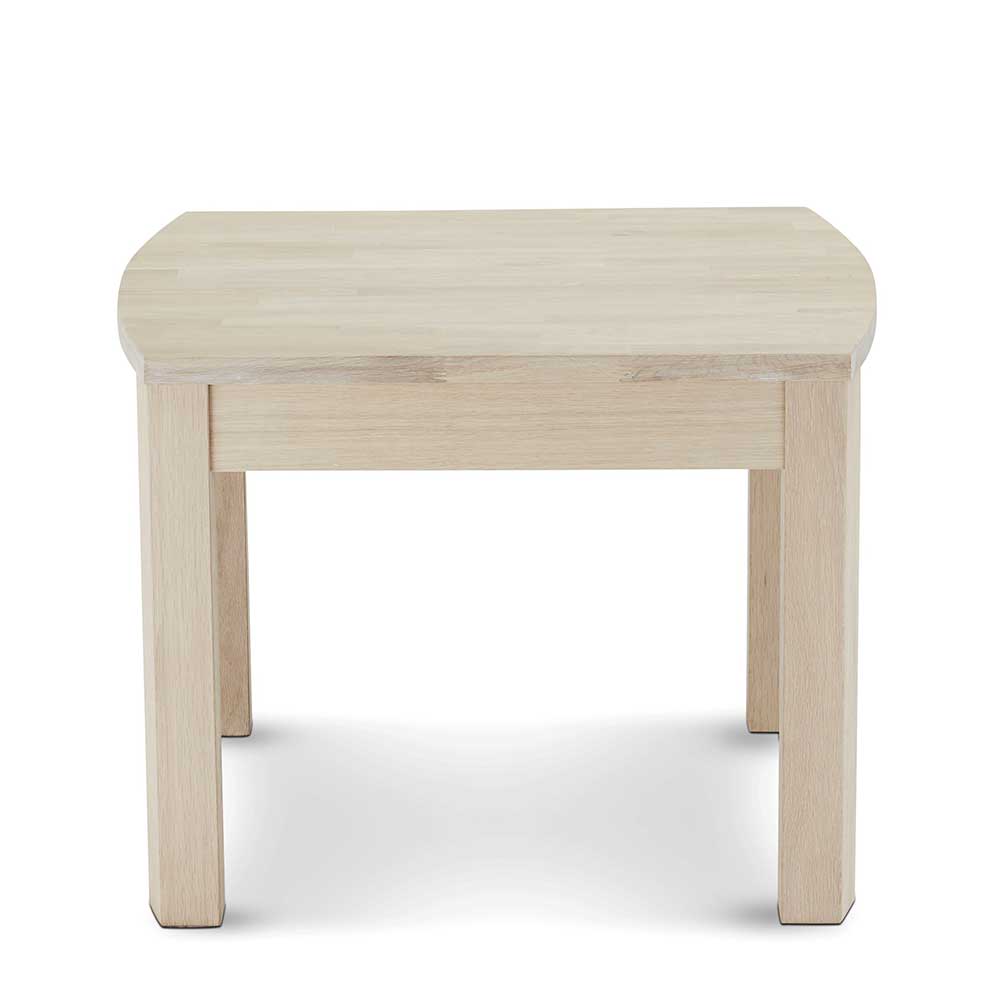 Möbel4Life Sofatisch aus Eiche massiv weiß geölt modern
