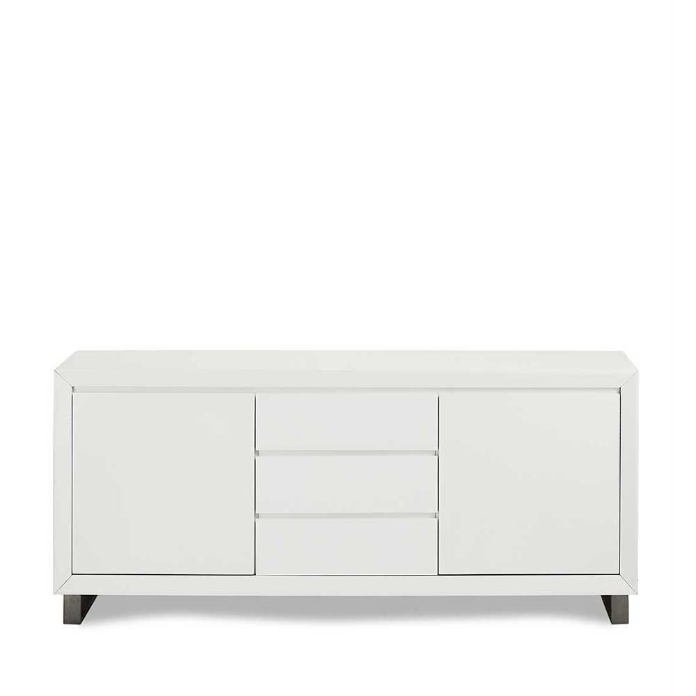 Möbel4Life Wohnzimmer Kommode in Weiß und Grau 160 cm breit