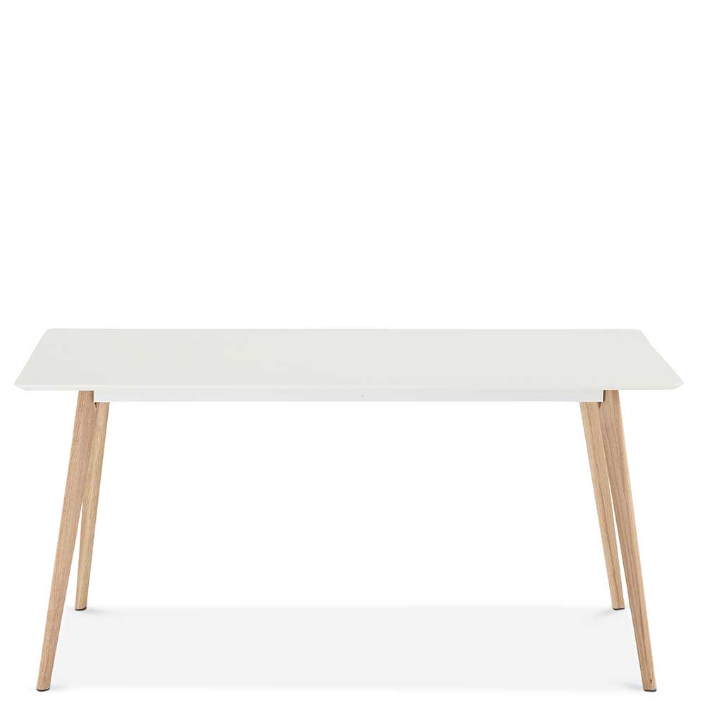 Möbel4Life Esstisch in Weiß und Eichefarben 160 cm breit