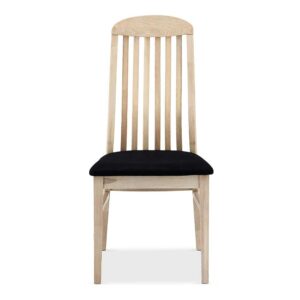 Möbel4Life Esstisch Stühle aus Eiche massiv weiß geölt hoher Lehne (2er Set)