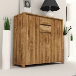 Basilicana Sideboard aus Wildeiche Massivholz 3 türig