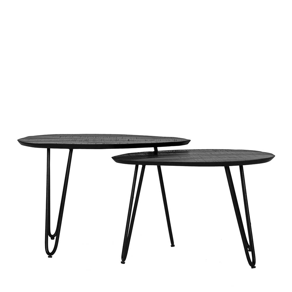 Möbel Exclusive Wohnzimmer Tische Platten spitz oval Hairpin Gestell (zweiteilig)