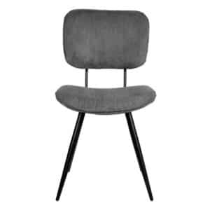 Möbel Exclusive Stuhl mit Cordbezug in Dunkelgrau 50 cm Sitzhöhe (2er Set)