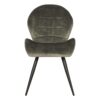 Möbel Exclusive Velours Stuhl in Dunkelgrün Gestell aus Metall (2er Set)