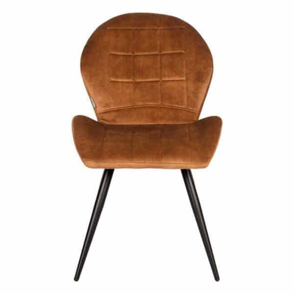 Möbel Exclusive Polsterstuhl Esszimmer in Ocker Velours (2er Set)