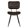 Möbel Exclusive Stuhl für Esstisch in Anthrazit Gestell aus Metall (2er Set)