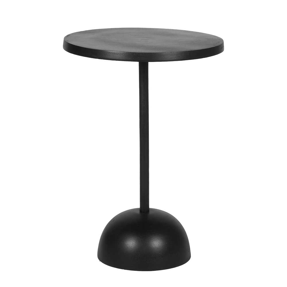 Möbel Exclusive Telefontisch in Schwarz aus Metall runder Tischplatte