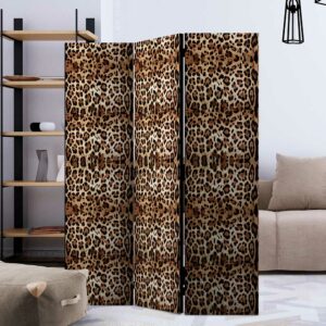 4Home Spanische Trennwand mit Leopard Muster modern