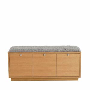 TopDesign Flurbank mit Eiche Furnier Schubladen