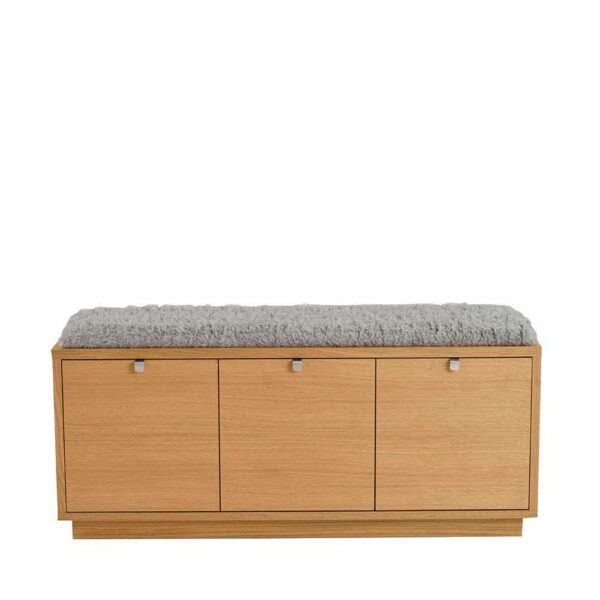 TopDesign Flurbank mit Eiche Furnier Schubladen