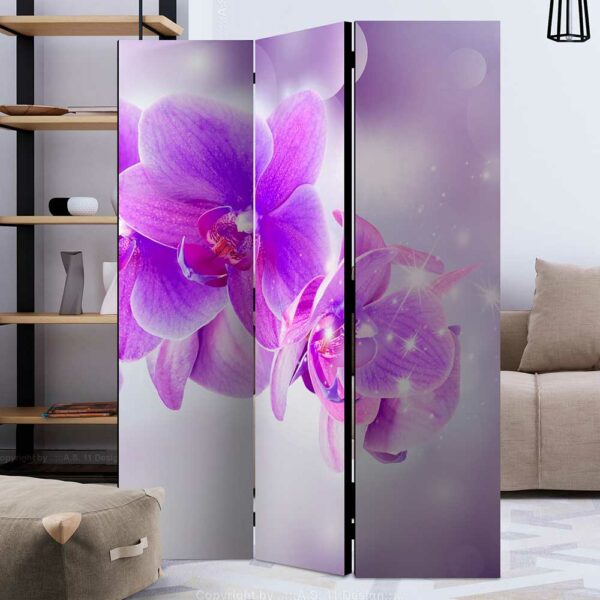 4Home Paravent floral mit Phalaenopsis Motiv Pink