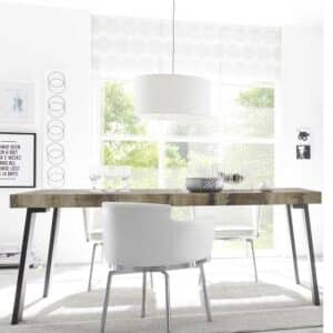 Homedreams Industry Design Tisch in Altholz Optik und Anthrazit 4-Fußgestell